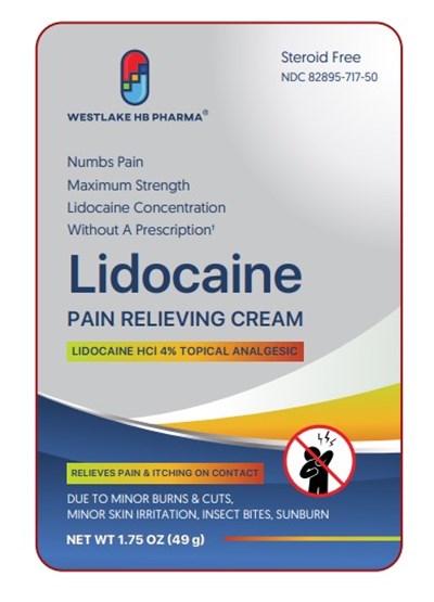 Principal Display Panel - Westlake Lidocaine Cream 82895 717 50 76 291 23v2.0